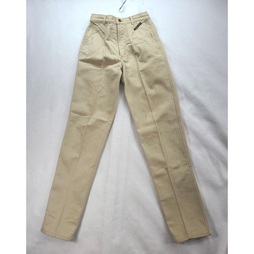 Vtg Rockies Womens Jeans Sz 29/9 Mom Jeans‎ Bareback 36 inseam Tan
